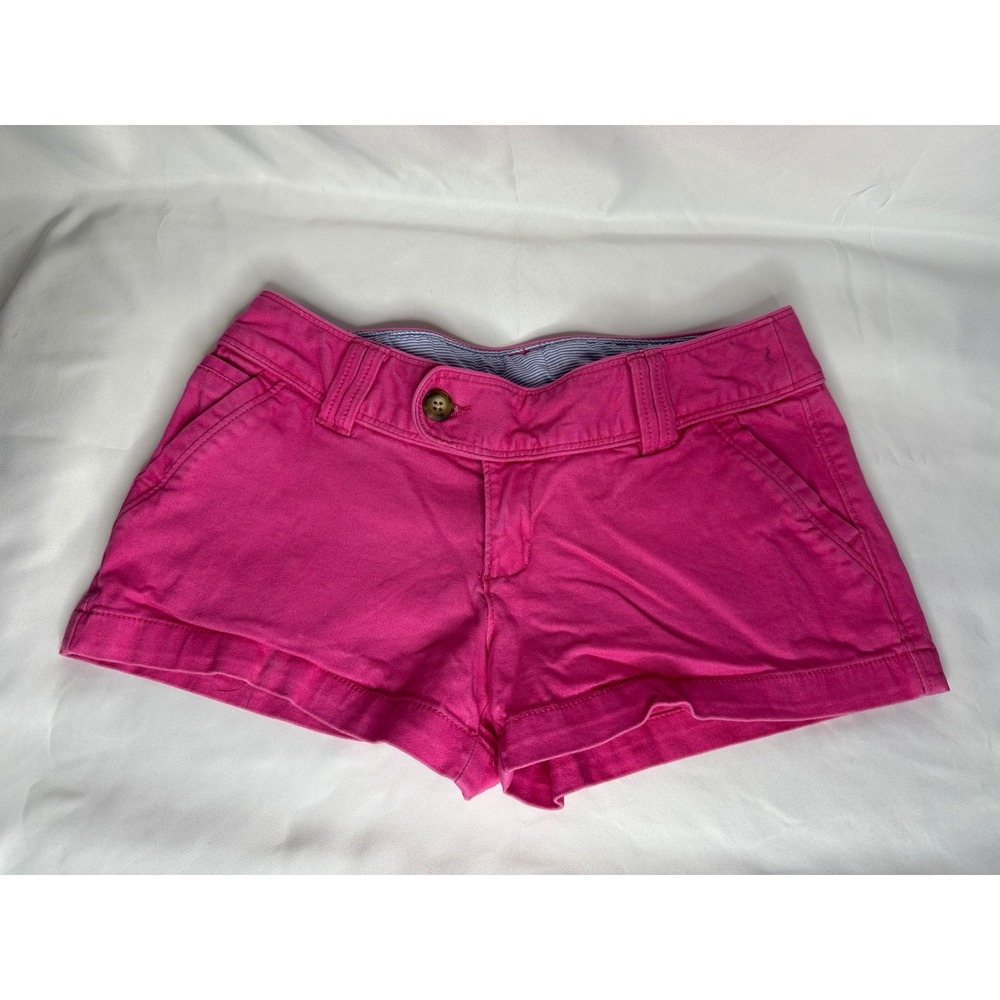 Red Camel Chino Shorts Women Sz 5 Hot Pink Cotton Stretch Casual Summer Pockets